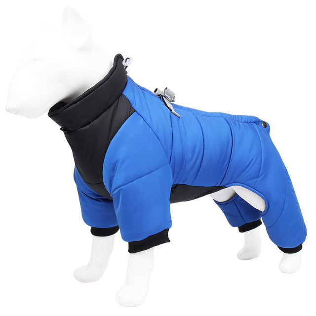 Winter Four Legged Cotton Dog Coat Reflective