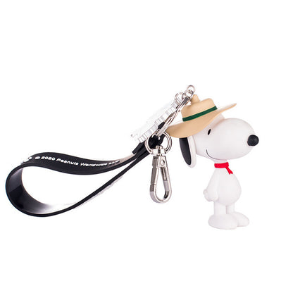 Anime Figure Cute Little White Dog Keychain