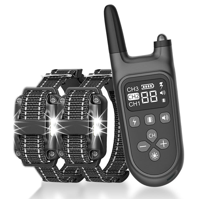 Black Electric Dog Training Collar with Shock