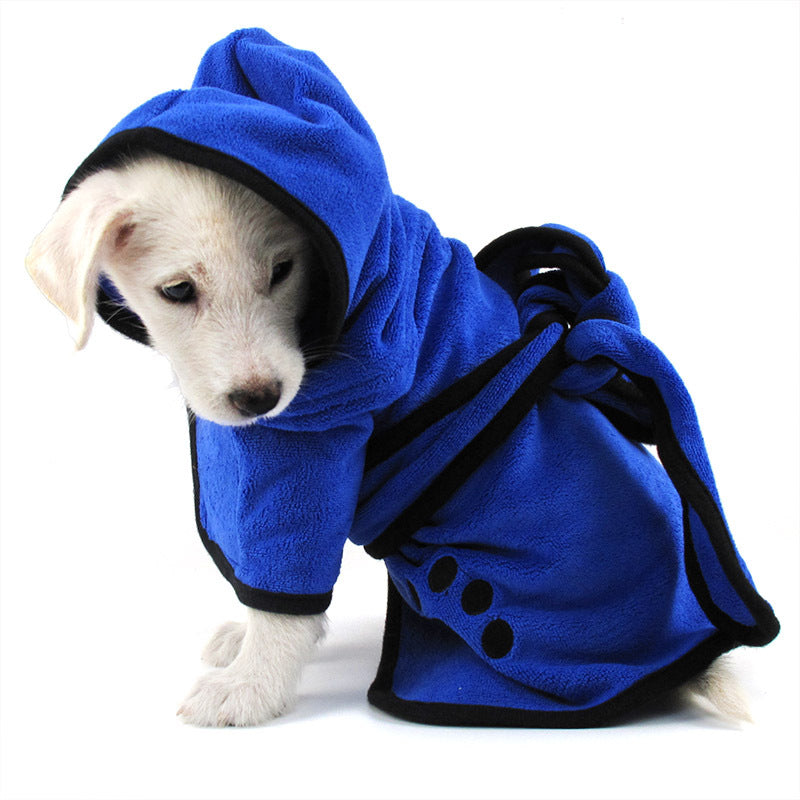 Dog Bathrobe Bath Towel Microfiber Pet Drying Coat Absorbent Towel