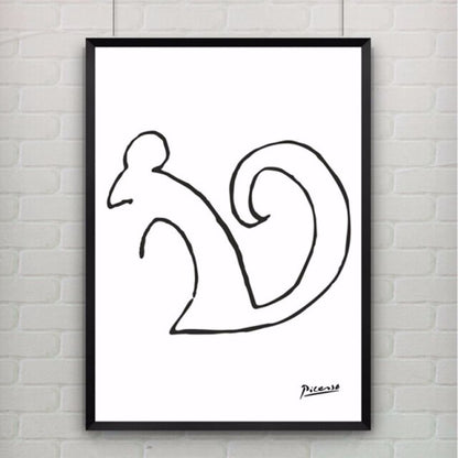 Abstract Dog Minimalist Wall Art Pictures