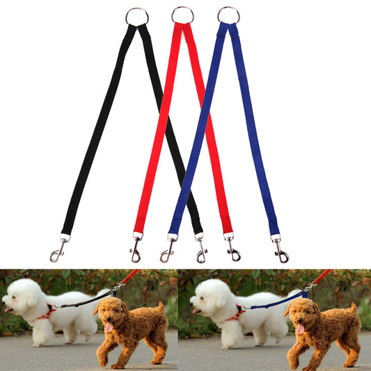 Nylon Dog Coupler Leash Walking Lead Traction Rope