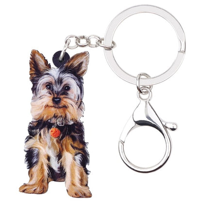 Acrylic Lovely Terrier Dog Key Chains