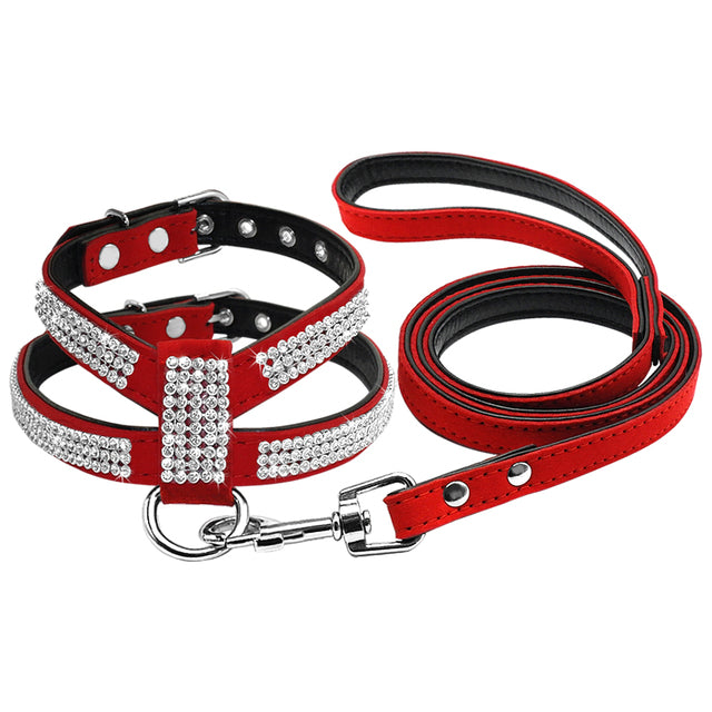 Soft Bling Rhinestone Dog Harness