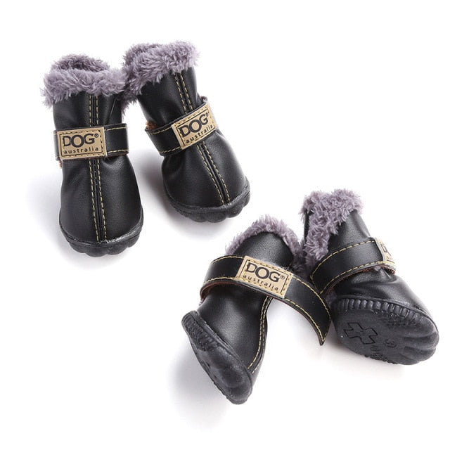 Winter Shoes For Small Dogs Leather
