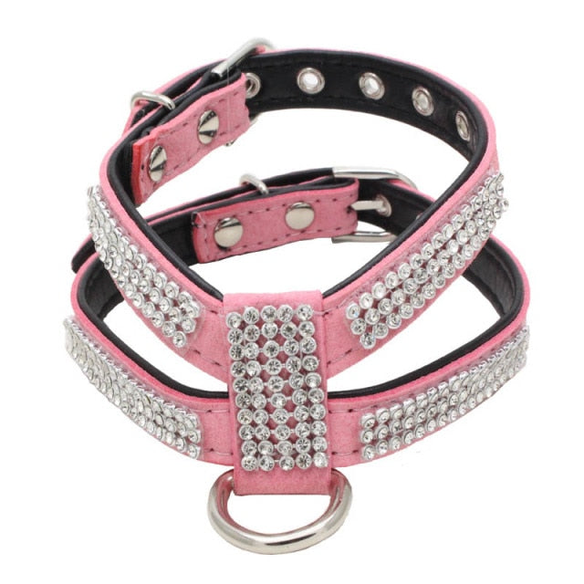 Leather pet Necklace Dog Harness