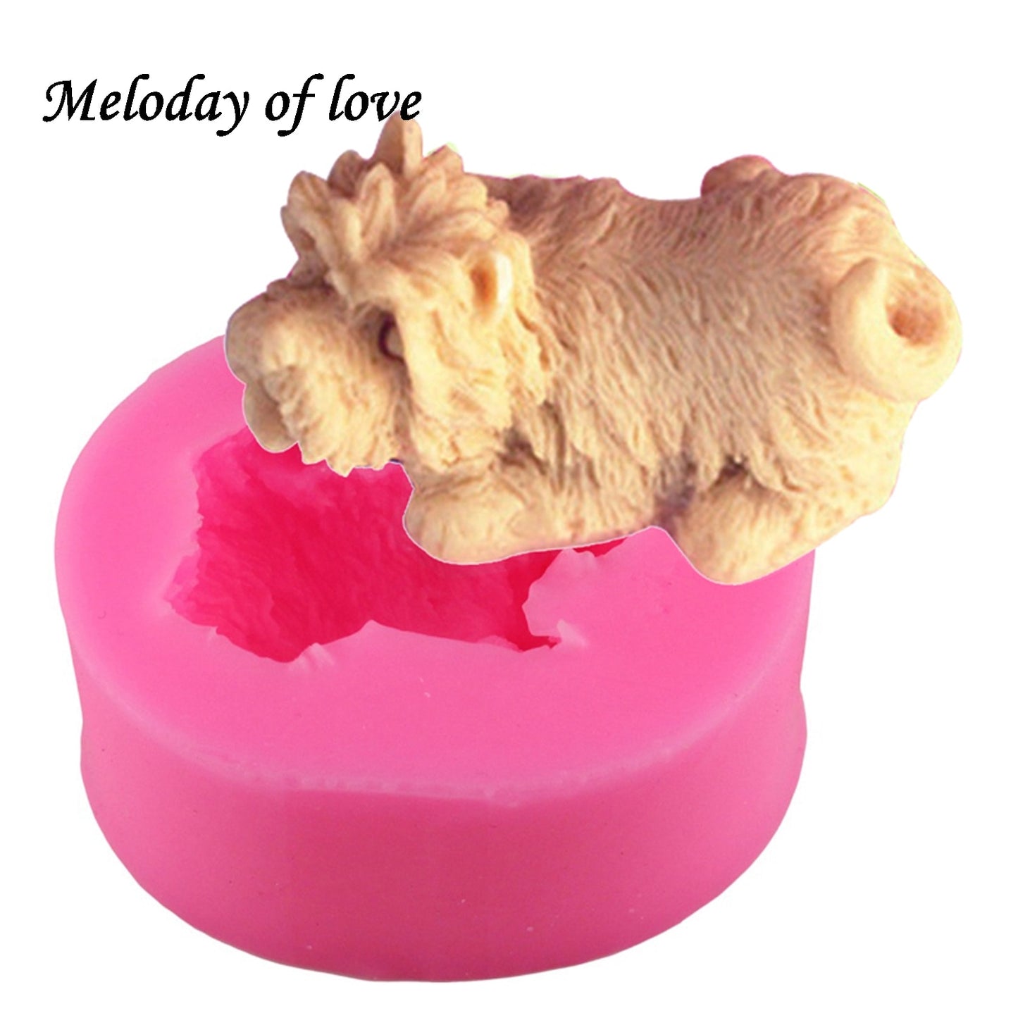 3D schnauzer Dog Baking Mold