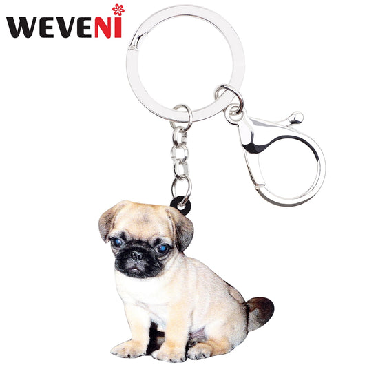 Acrylic Dog Keychains Holder