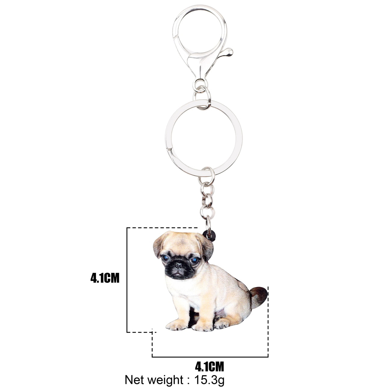 Acrylic Dog Keychains Holder