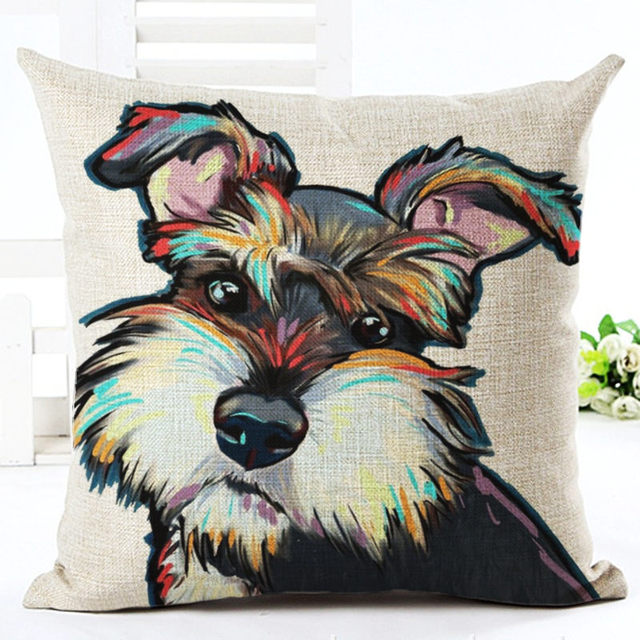 Watercolor Dog children Decorative Home Decor Pillow Case