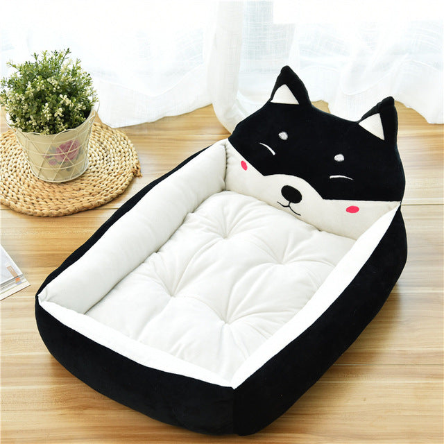 Elevate Comfort and Style with Cute Cartoon Pet Beds for Small to Medium Pets!