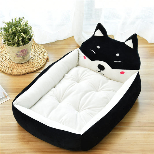 Elevate Comfort and Style with Cute Cartoon Pet Beds for Small to Medium Pets!