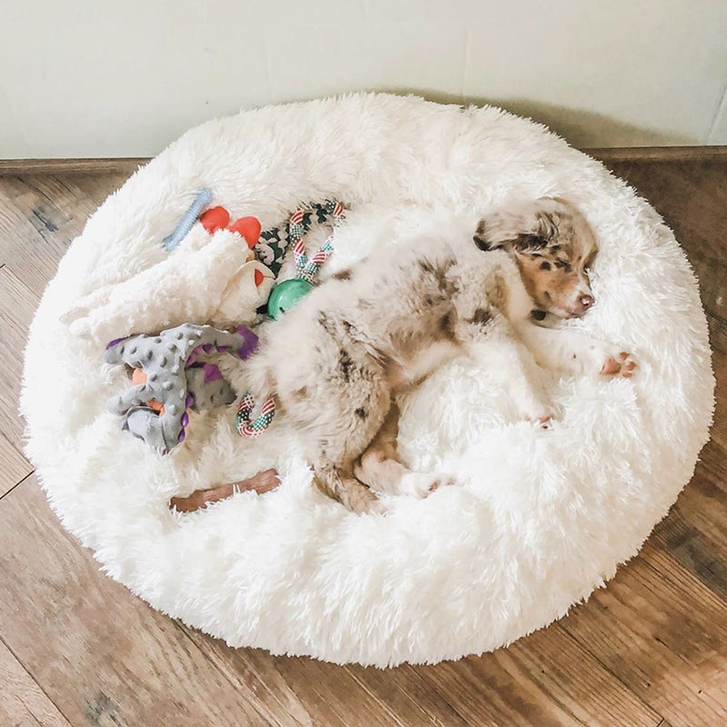 Dog Bed Long Plush Dount Basket
