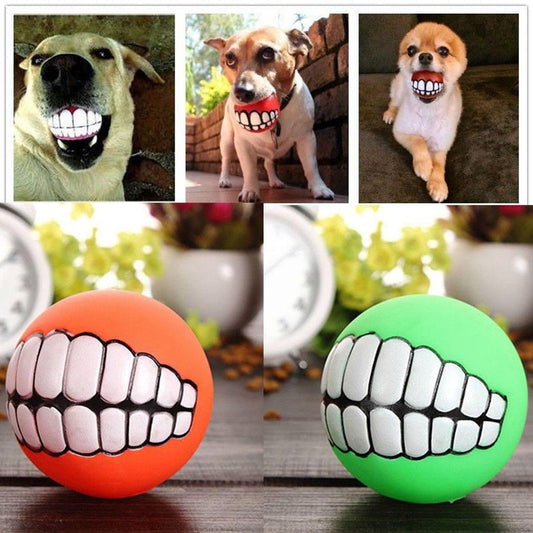 Dog Chewing Rubber Ball  Squeaky Cleaning