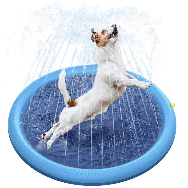 Best Pet Sprinkler Pad Play Cooling Mat Swimming Pool  Summer Cool Bathtub Pet Grooming