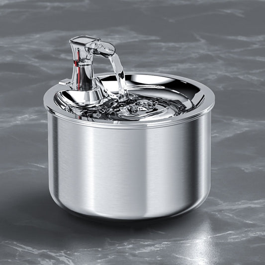 Stainless Steel Automatic Cats Fountain Water Drinking
