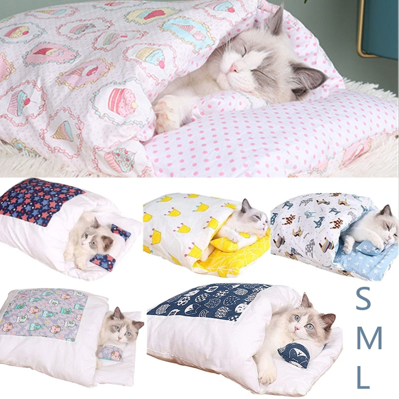 The Cotton Sleeping Bag Kennel Nest Cushion Warm Winter Bed