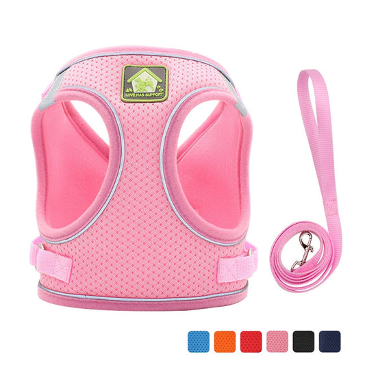 Dog Harness and Leash Set Mesh Breathable