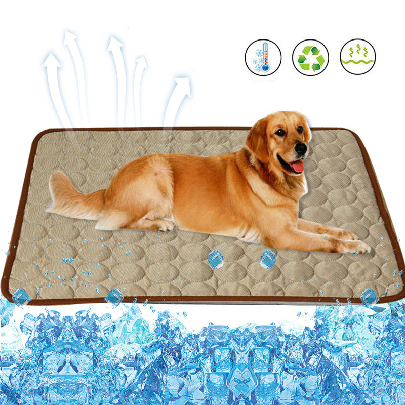 Pet Cooling Mat Breathable Ice Silk Cooling