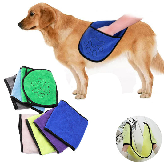 Pet Dog Bath Towel Microfiber Ultra-Absorbent