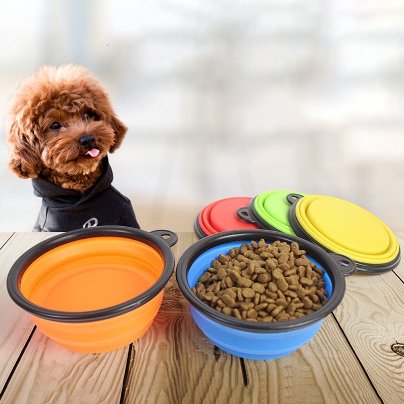 Pet Dog Bowl Portable Dogs Food Container