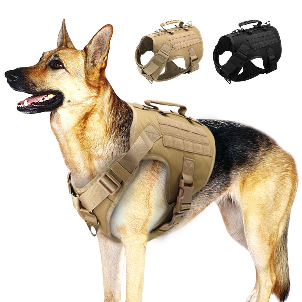 Tactical Dog Harness Pet Military Training Dog Vest
