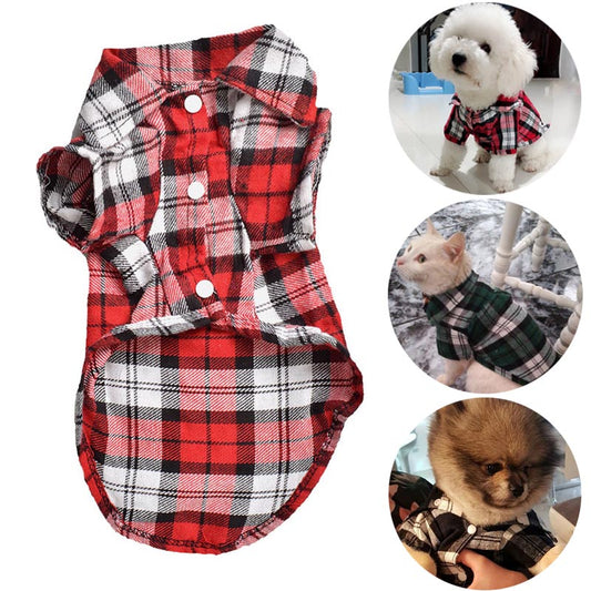 Discover the Ultimate in Pet Fashion Classic Plaid Pet Dog Clothes