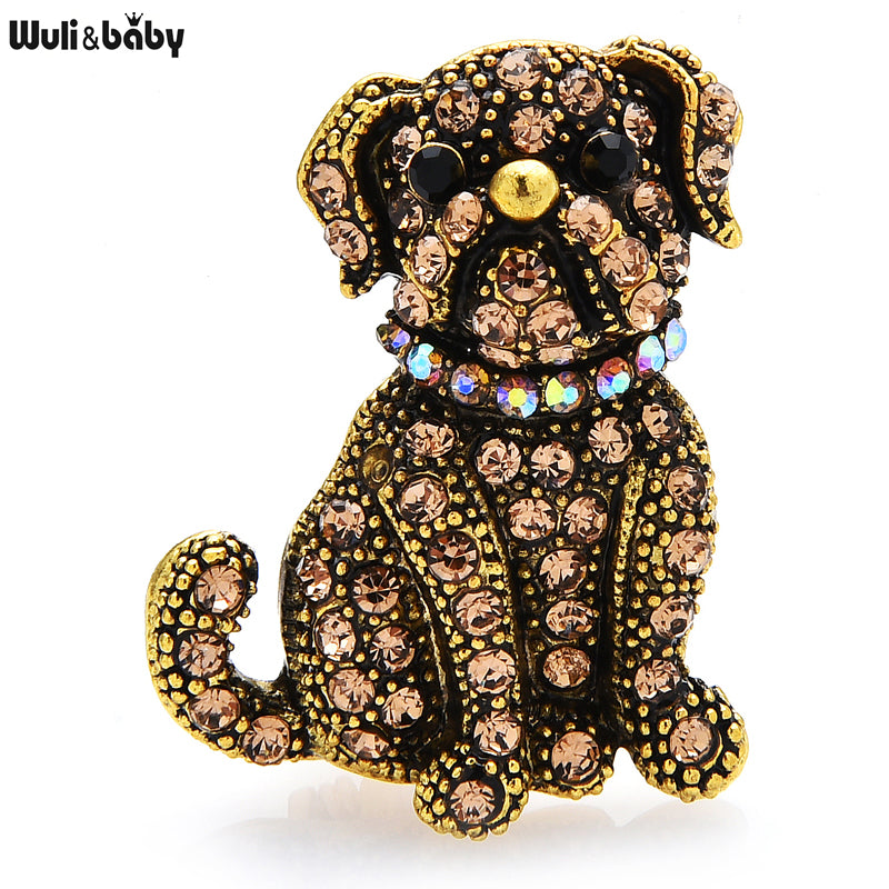 Elevate Your Style with Our Baby Vintage Sitting Sharpie Dog Brooches