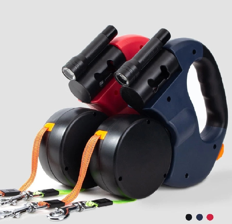 Introducing the Zookanie 3-Color Retractable Dual Double Pet Leash