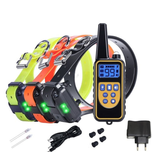 Train Your Dog with the Dog Training Collar Remote Electric Shock  Rainproof Blue LCD