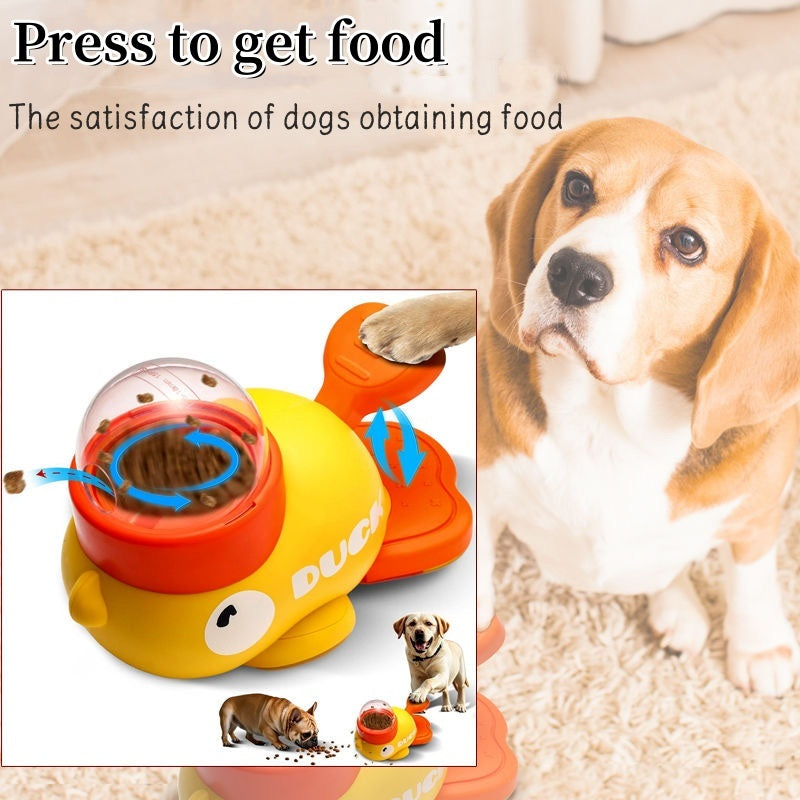 Dog Puzzle Feeder Interactive Pet Food Treat Dispenser Cartoon Duck