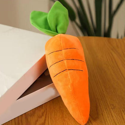 Cute Carrot With Soft Squeaker Carrot Shape Pet Plush Toy
