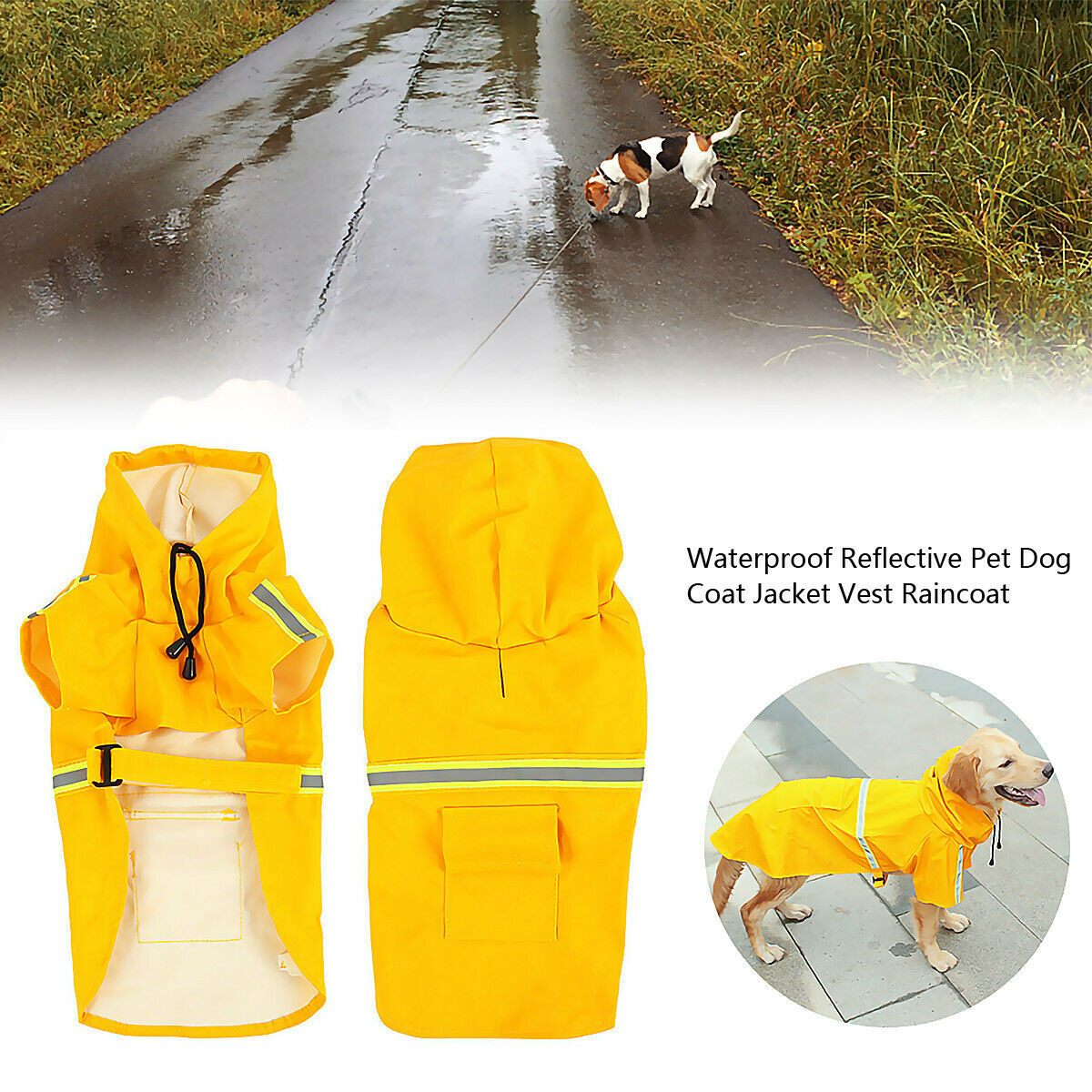 Dog Raincoat Waterproof Dog Rain Jacket