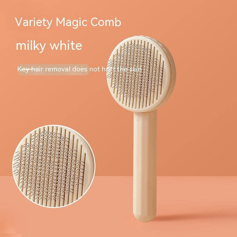 Plastic Stainless Steel Pet Comb Hair Removal