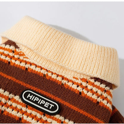 Sweaters Cold Weather Dog Striped Pullover Warm Knitted Pet