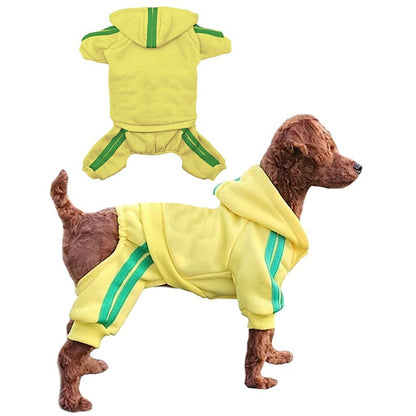 Hooded Casual Pet Dog Hoodie Striped