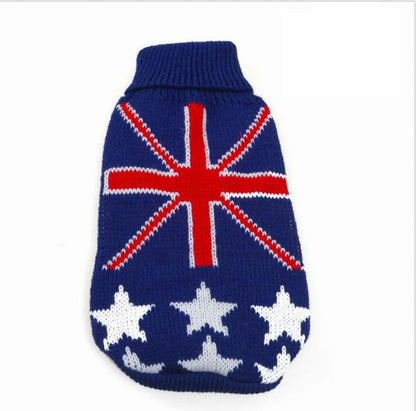 Fashion Pet Dog Print Warm Sweater