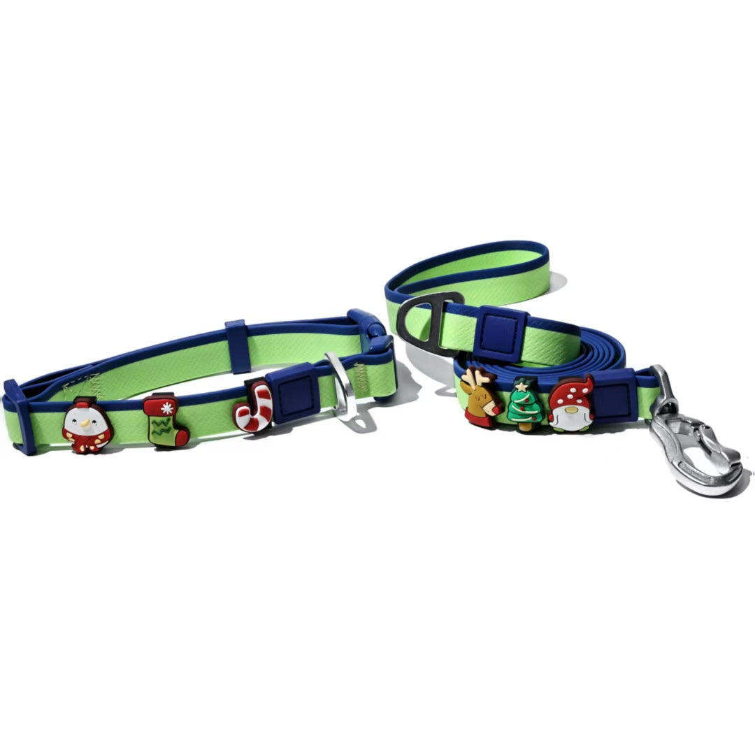The New Dual-Color Embossed Pet Leash Set