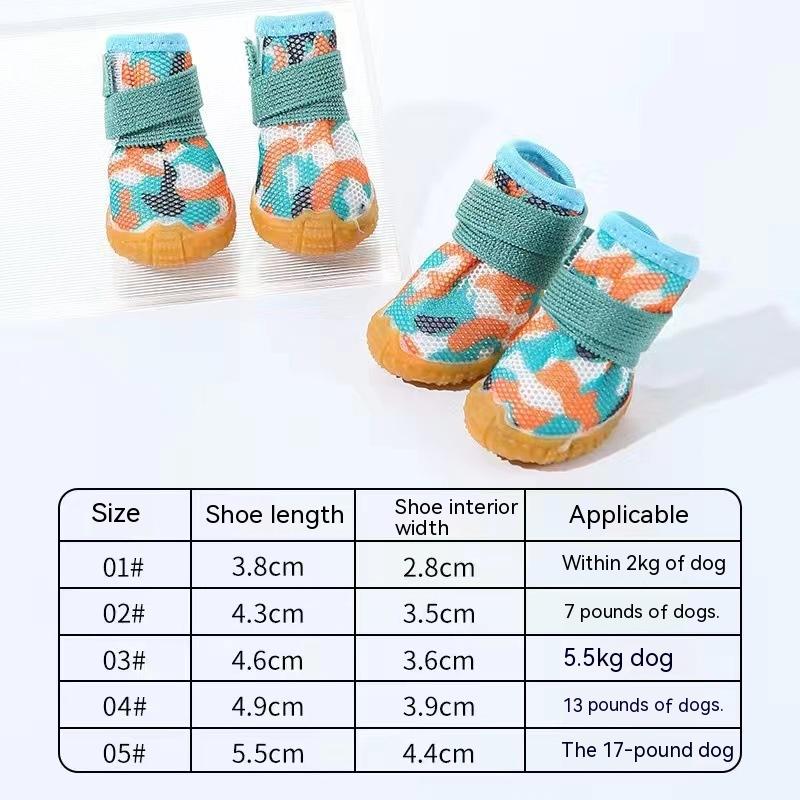 Dog Mesh Surface Shoes Upgraded Breathable Sandwich Thickened