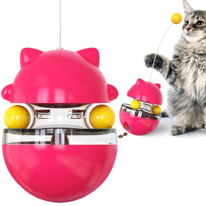 Interactive Cat Treat Dispenser Toy Tumbler Feeder Toy