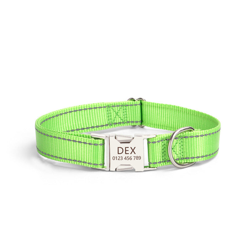 Nylon Reflective Silk Dog Collar