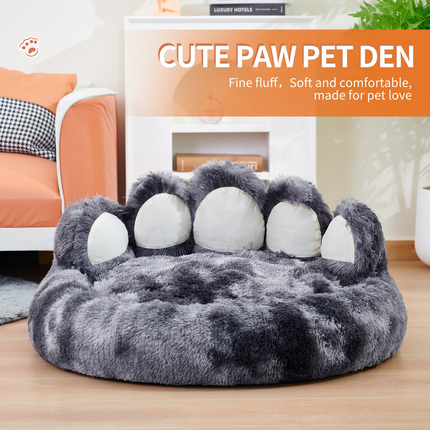 Thickened Warm Kennel For Pets With Bear Paw Shape House - Teddy Kennel