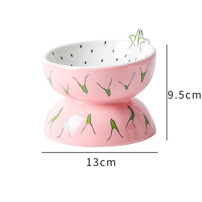 Cat Bowl Cerami Basin Protection Cervical Slope Pet Supplies