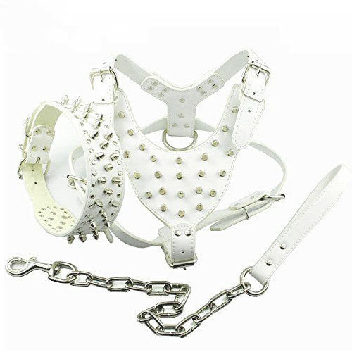 Rivet Bullet Chest Strap Type Tow Rope Collar Three-piece