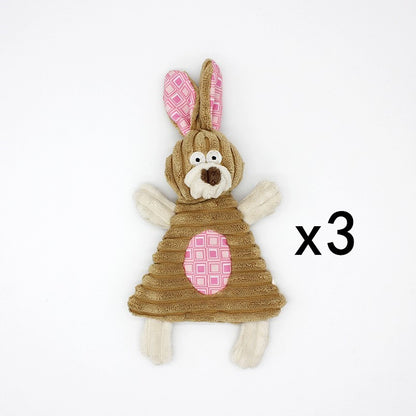 Pet Toy Donkey Shape Corduroy Chew Toy For Dogs Puppy Squeaker