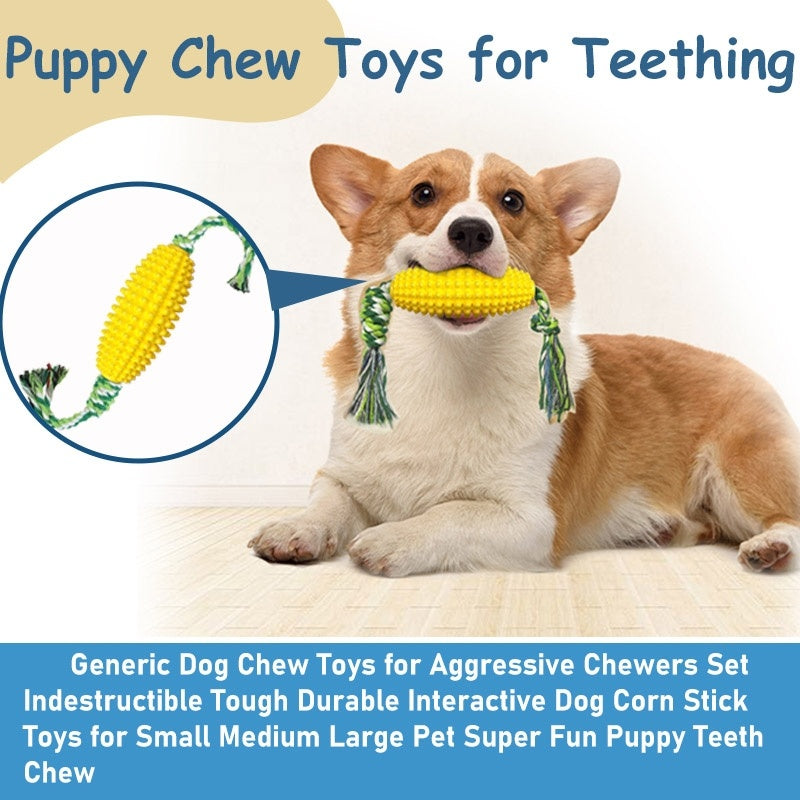 Puppy Toothbrush Clean Teeth Interactive Corn Toys