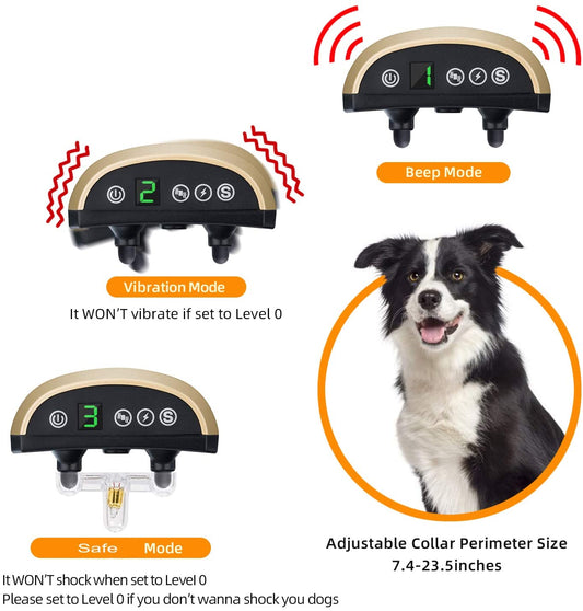 Electronic Dog Training Device With Electric Shock Collar And Screen