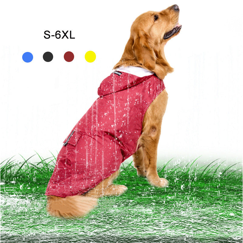 Reflective Large Dog Clothes Windproof When Going Out Hooded