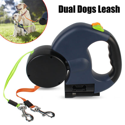 Retractable Dog Leash For Small Dogs Reflective Dual Pet Leash