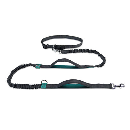 Multifunctional Running Reflective Double Telescopic Dog Leash